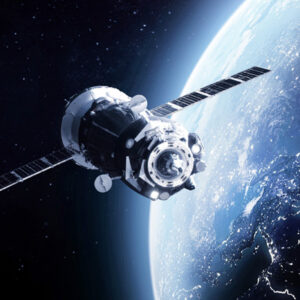 satellite hovering over earth